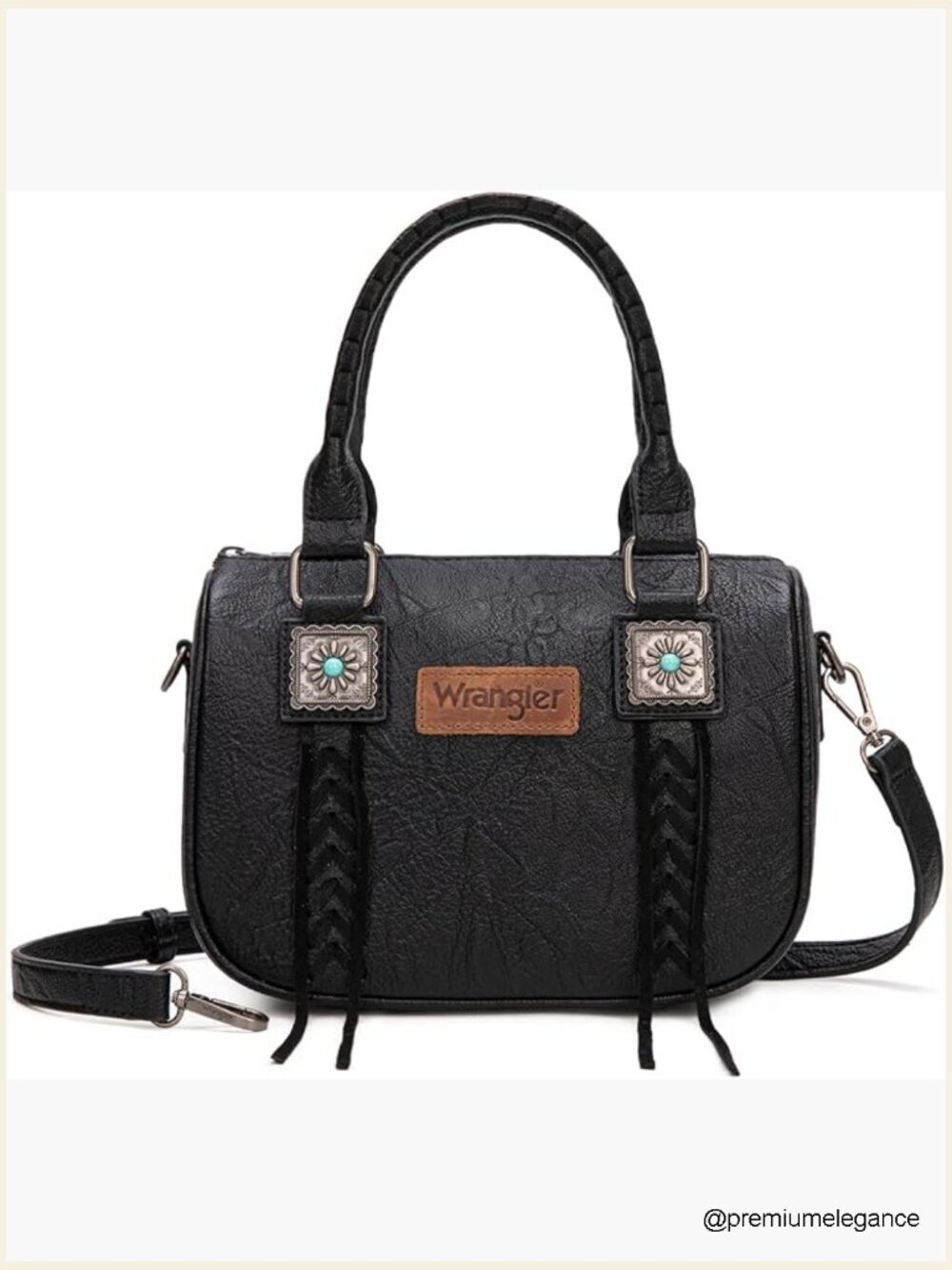 Fringe Crossbody Satchel Top Handle Purse Detachable Strap